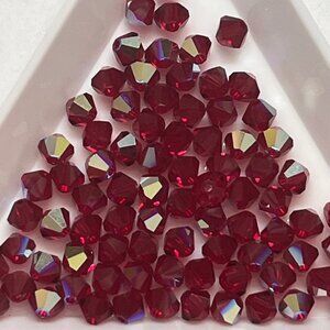As Low As $2 4mm Siam AB Swarovski Crystal Bicone 5301 Beads 20pcs